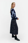 Marimekko Harhautus Unikko Knitted Cardigan in dark blue, blue