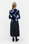 Marimekko Harhautus Unikko Knitted Cardigan in dark blue, blue