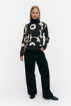 Marimekko - Sopimus Unikko Knitted Pullover in off white, dark grey