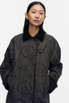 Marimekko - Eepos Piirto Unikko Coat in black, dark blue