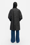 Marimekko - Eepos Piirto Unikko Coat in black, dark blue