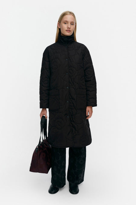 Marimekko - Kolppi Piirto Unikko Coat in black