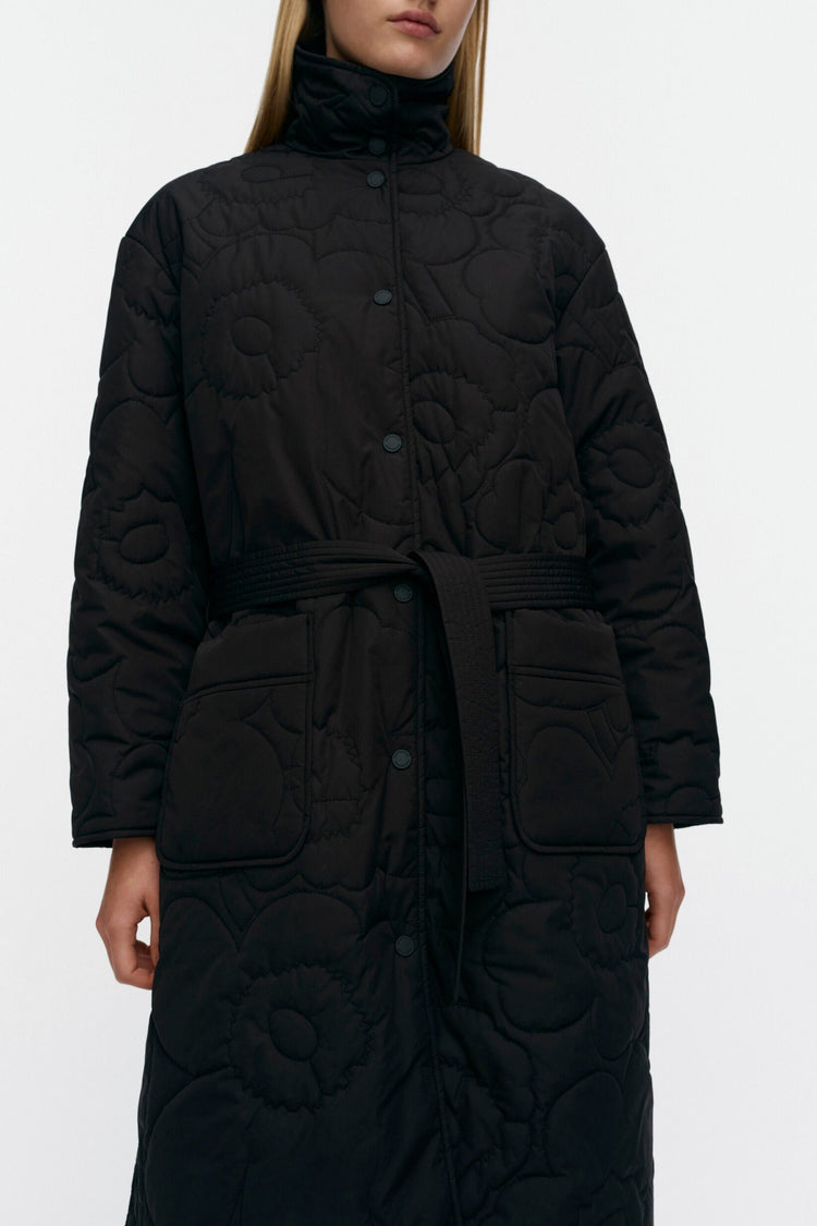 Marimekko - Kolppi Piirto Unikko Coat in black