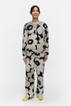 Marimekko Leiot Unikko Kioski Sweatshirt in black, off white
