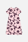 Marimekko Pisteinen Unikko Dress in light pink, dark purple