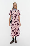 Marimekko Pisteinen Unikko Dress in light pink, dark purple
