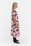 Marimekko Pisteinen Unikko Dress in light pink, dark purple
