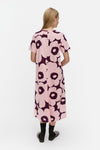 Marimekko Pisteinen Unikko Dress in light pink, dark purple