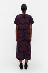 Marimekko - Pisteinen Kukasta Kukkaan Dress in dark purple, dark navy