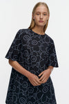 Marimekko Kukkiva Piirto Unikko Dress in dark blue, light blue
