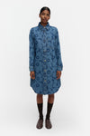 Marimekko - Maridenim Näkemys Unikko Dress in mid indigo