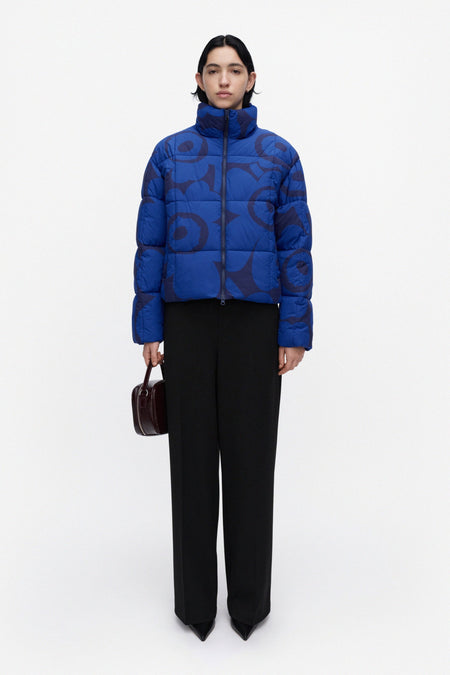 Marimekko - Taivos Unikko Coat in blue, dark blue