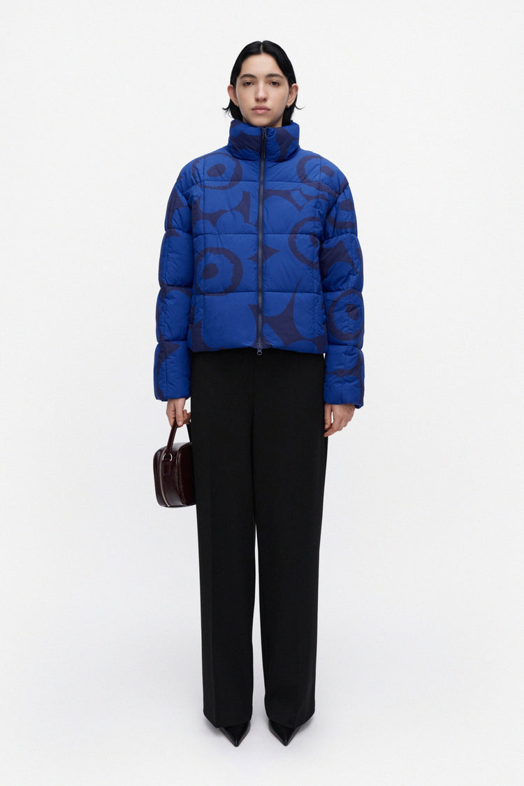 Marimekko - Taivos Unikko Coat in blue, dark blue
