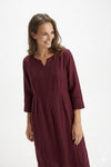 By Basics - Dress long with pleats - 11020