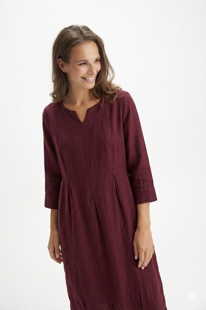 By Basics - Dress long with pleats - 11020