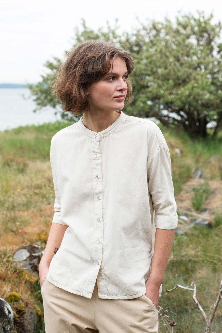 Serendipity - Cropped Sleeved Shirt - 4084