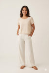 BlueBerry - Embroidered Top w/ short sleeves