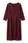 By Basics - Dress long with pleats - 11020