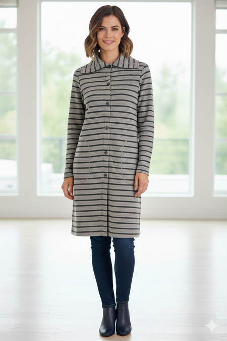 By Basics - Cardigan High Collar - 8019