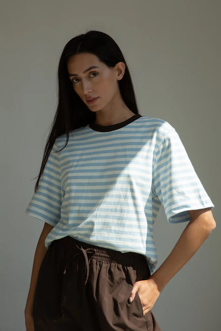 Beaumont - Cotton Jersey Stripe - Bay Sue