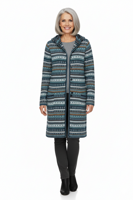 Heidekonigin - Long Jacket With Hood Elva- 41919