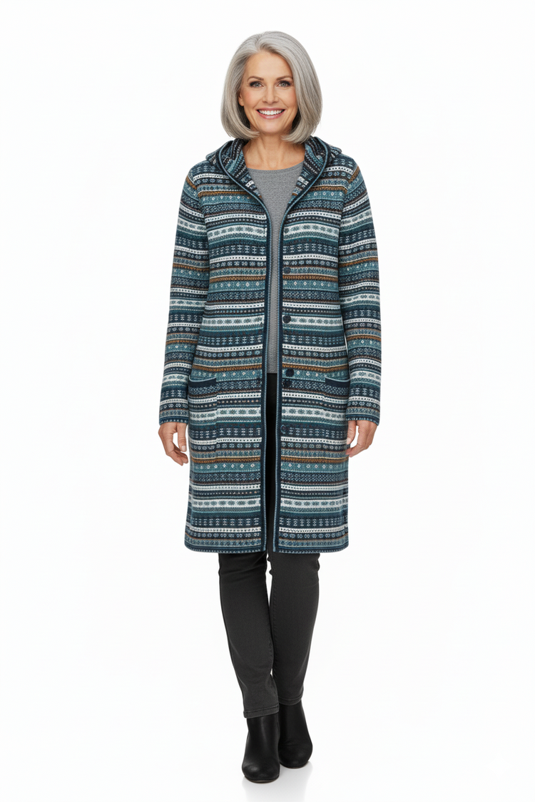 Heidekonigin - Long Jacket With Hood Elva- 41919