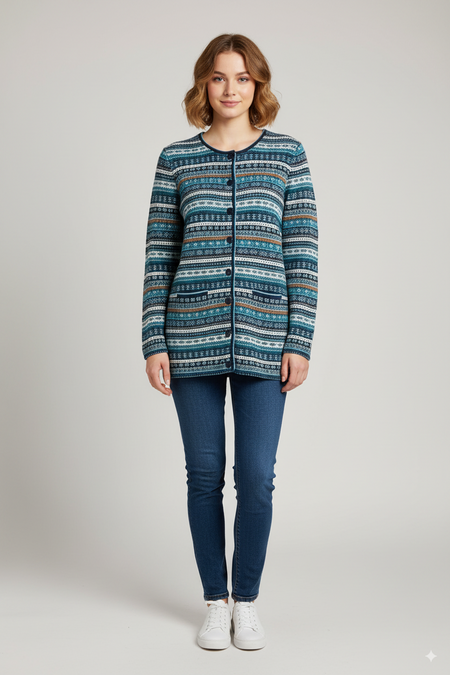Heidekonigin - Long Cardigan Elva - 41918