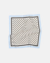Marimekko Astrilli Pallo Scarf in off white, black, light blue