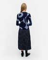 Marimekko Harhautus Unikko Knitted Cardigan in dark blue, blue
