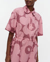 Marimekko Katkelma Unikko Dress in rose, dark rose