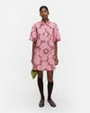 Marimekko Katkelma Unikko Dress in rose, dark rose
