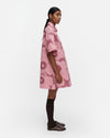 Marimekko Katkelma Unikko Dress in rose, dark rose
