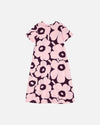 Marimekko Pisteinen Unikko Dress in light pink, dark purple
