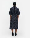 Marimekko Popliini Piirto Unikko Dress in dark blue, light blue