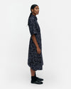 Marimekko Popliini Piirto Unikko Dress in dark blue, light blue