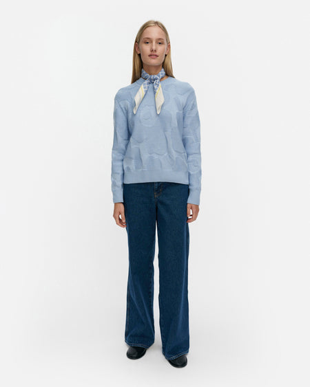Marimekko Pulputus Unikko Knitted Pullover in blue