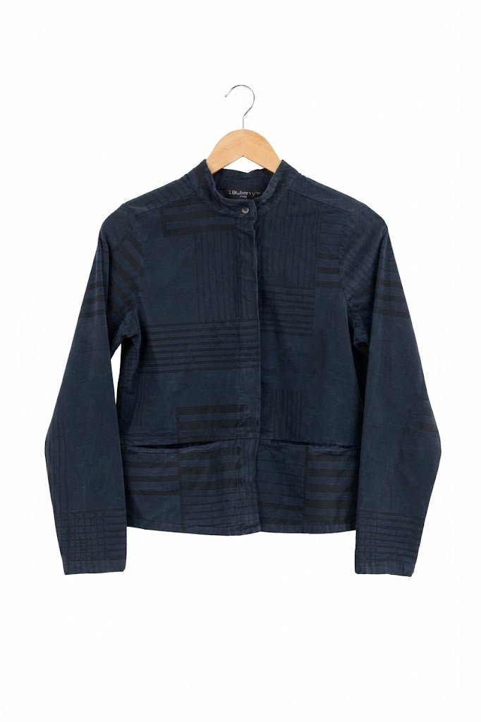 BlueBerry Italia - Striped Check Cord Jacket - 24100