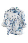 BlueBerry -Pleated Waist Printed Shirt
