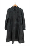 BlueBerry Italia - Striped Check Needlecord Hi-Lo Shirt - 25116