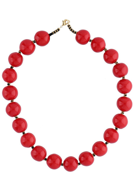 Kazuri - Plain Rounds - Bright Red