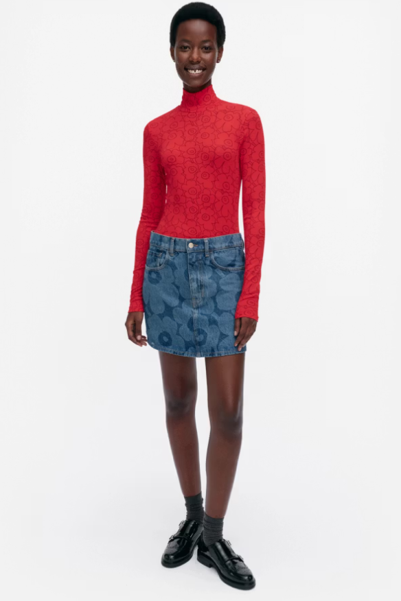 Marimekko - Maridenim Ruudut Unikko Skirt