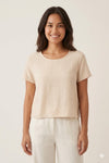 BlueBerry - Embroidered Top w/ short sleeves