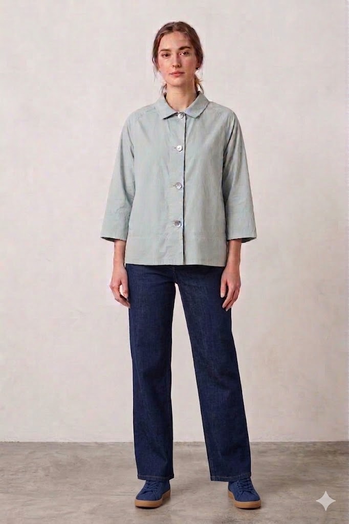 By Basics - Lab Coat Blouse - 13038
