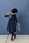 McVerdi - Dress w/Wide Ribbed Corduroy-Mc867c
