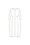 By Basics - Dress long with pleats - 11020