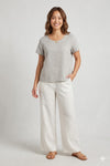 BlueBerry - Embroidered Top w/ short sleeves