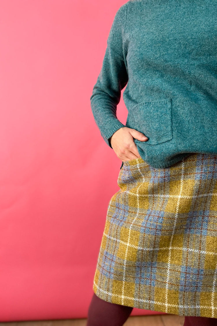 McVerdi - Harris Tweed Skirt Multicolour-Mc862c