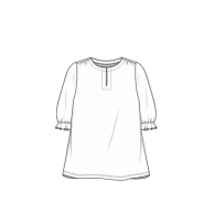 OWN - 13006 Blouse w V-Neck Slit
